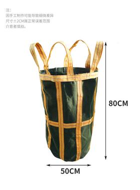 热销承重澜军绿色帆布吨袋超强奕循环使用兜底加厚帆布集装吨包袋