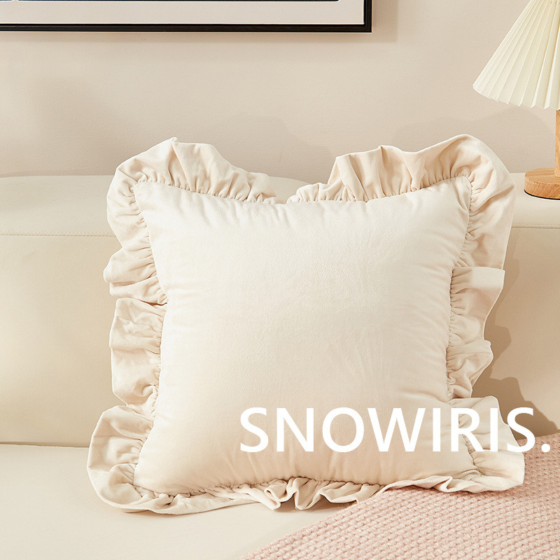 i9at法式简约抱枕南瓜圆形靠垫客厅沙发坐垫腰枕民宿软装ins枕套