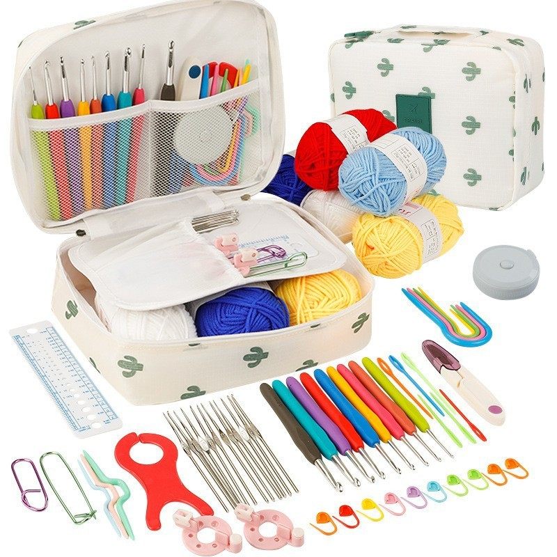 毛线软毛线钩针编织全套装柄勾针材料包毛线编织工具收纳盒,文具电教/文化用品/商务用品,别针/回形针,淘宝优惠券,粉丝福利购,淘宝优惠卷