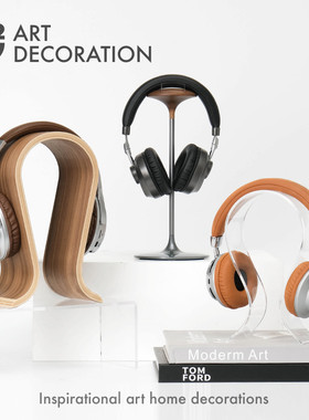 样板间书房民宿咖啡馆音乐主题装饰品摆件头戴式耳机拍摄陈列道具