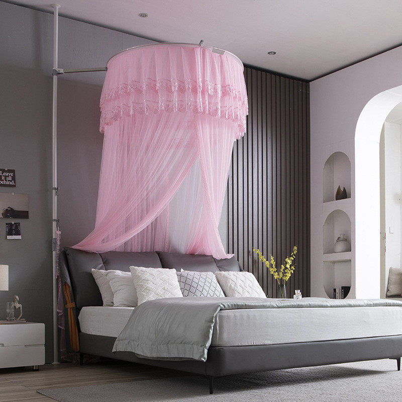 26X8天地支撑杆蚊帐圆顶伸缩1.8m床新款家用加密公主加粗支架吊顶,床上用品,蚊帐,淘宝优惠券,粉丝福利购,淘宝优惠卷