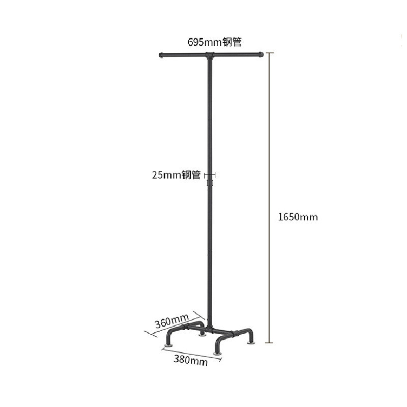加工定制挂衣架落地简易晾衣架多功能移动室内可单杆衣帽展示架