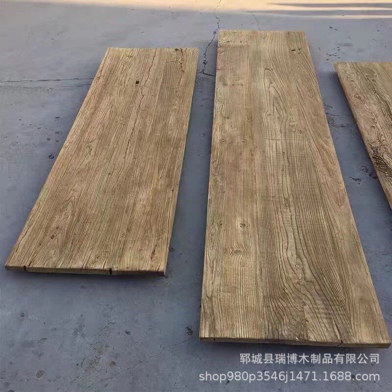 现货供应老榆木风化板实木板做旧复古门板门板桌面板护墙板大老