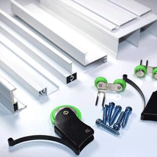 衣柜门推拉门玻璃柜门移门滑极窄边框型材铝材钛镁铝合金材料