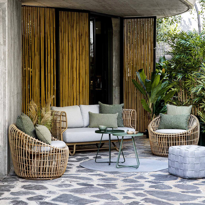 户外沙发编藤茶几简约休闲印尼组合藤民宿酒店阳台别墅室外家具真