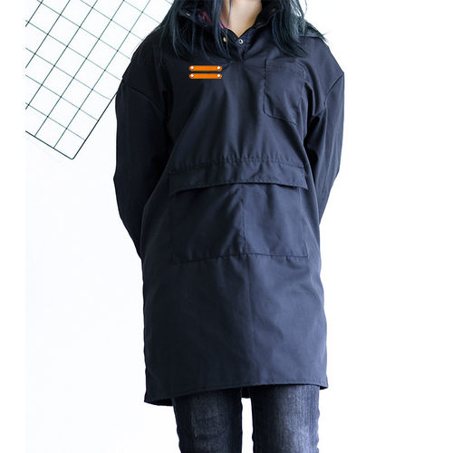 男围裙长袖罩衣家用厨房餐饮专用画画防污耐脏工作服女反穿衣