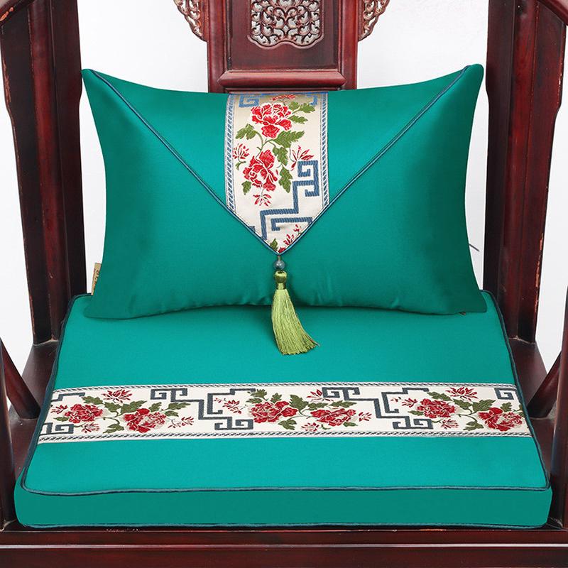 热销新中式坐垫圈椅管帽椅垫茶凳子餐桌椅实木沙发垫椅垫太师椅垫