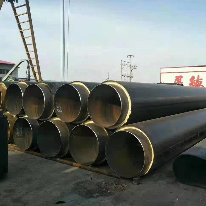 钢套钢蒸汽保温钢管聚乙烯发泡预制直埋无缝保温管聚氨酯保温钢管