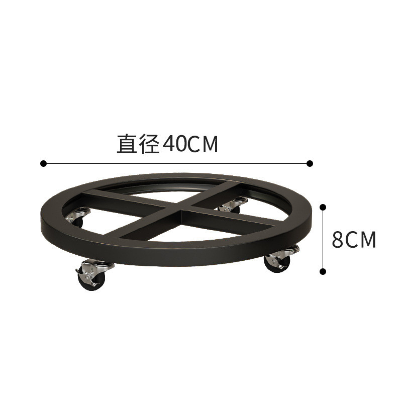 圆形底座万向轮花盘移动花盆托盘带可垫底承重托架滚轮大号底座