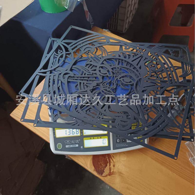 黑色金属墙面艺术太阳和月亮墙面装饰大型黑色墙面装饰线条画抽象