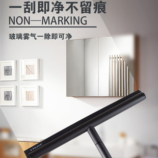 304手柄擦玻璃黑色家用硅胶刮水器浴室加长不锈钢保洁用地刮清洁