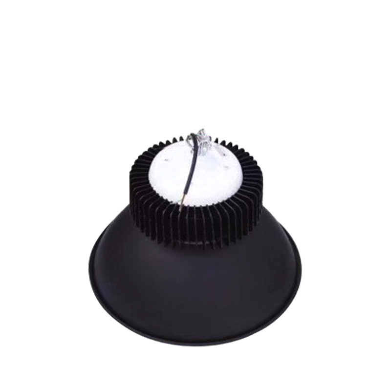 黑色车间片工矿灯led厂房灯鳍仓库超亮150w工业照明吊灯罩子100w