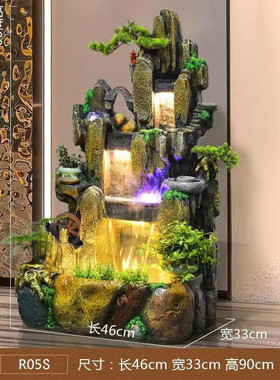 假山流水喷泉室内室外阳台顶楼庭院鱼池鱼缸瀑布造景山水景观摆件