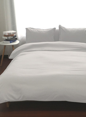 rkt4轻奢床单被套黄色四件套姜黄色三件套浅灰色纯素色床上用品4