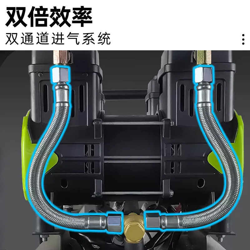 热销工业级静低音无油空压机大型汽修装修木工喷真石漆220v打气家