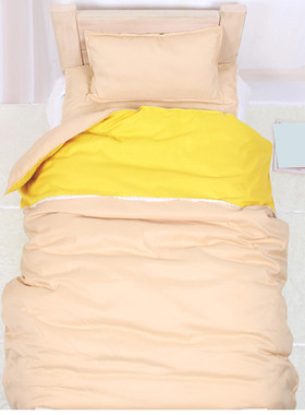 km@幼儿园三件套纯绿脱卸黄色被套三件套六件套可粉蓝不掉色不起