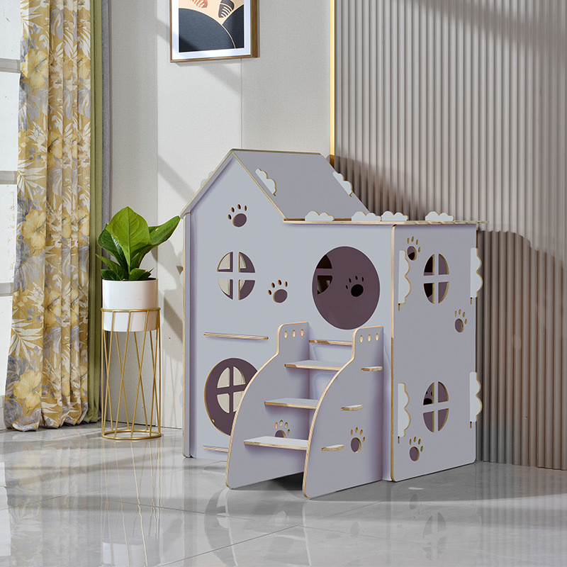 厂家直发木制猫别墅空间大家用室内实木多层舍猫窝狗窝猫猫爬架