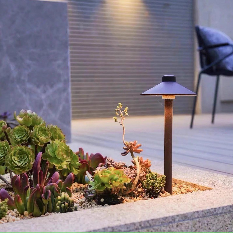 简约蘑菇草坪灯花园别墅名宿地插式草地灯LED现代户外庭院灯防水