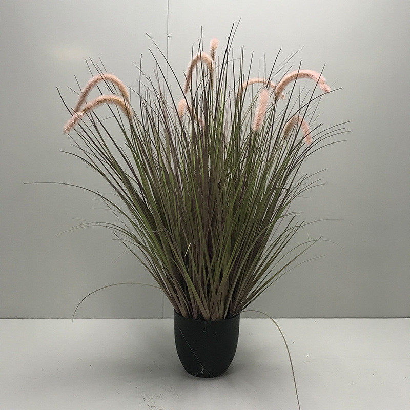 现货仿真芦苇狗尾巴草大型绿色盆栽草洋葱室内仿真草狗尾草盆