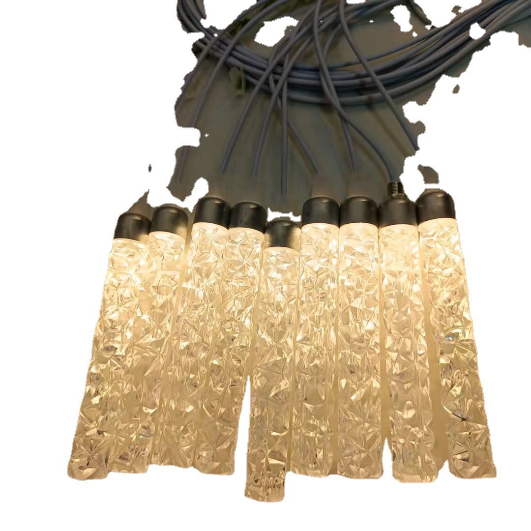 厂家直供新款婚庆亚克力婚10头水晶棒吊灯发光礼堂布置舞台装饰灯