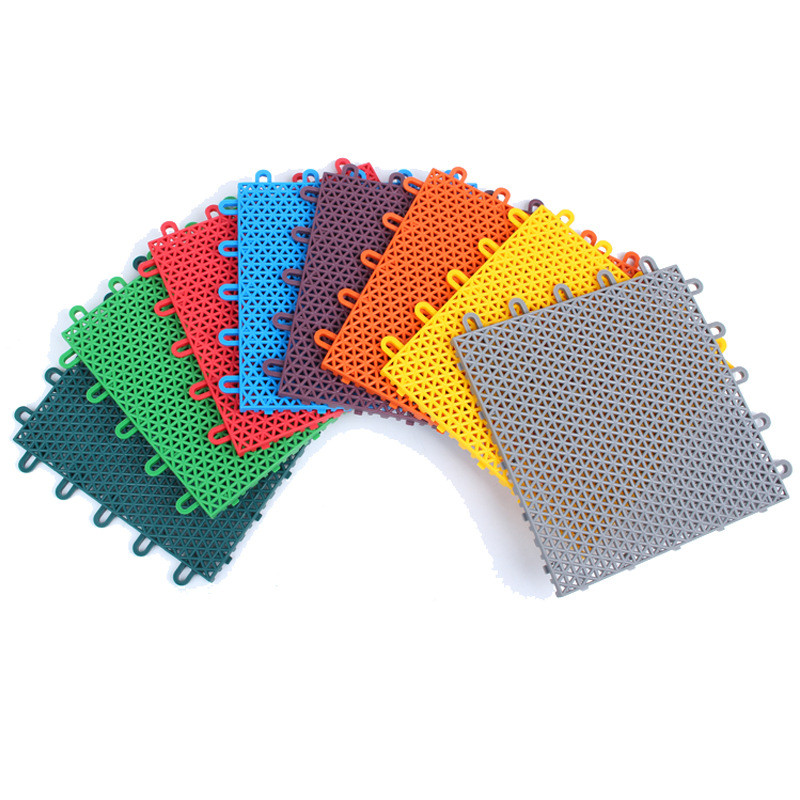 拼装操场幼儿园操场塑料地垫室外篮球场户外悬浮地板室内运动地胶