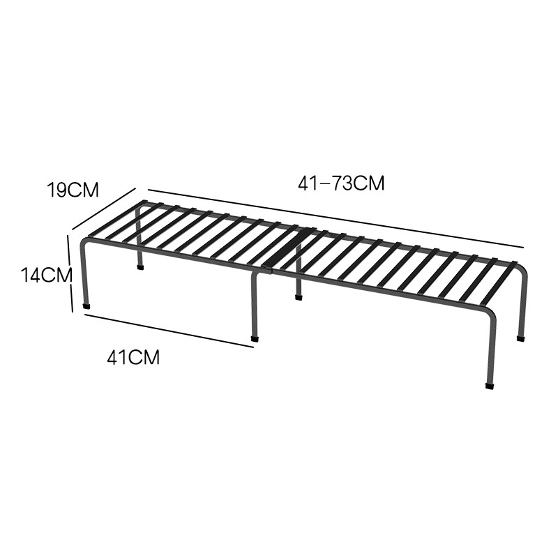 2n厨房可伸缩置物架放锅架子碗架盘碟子二层收纳架层架内分橱柜隔