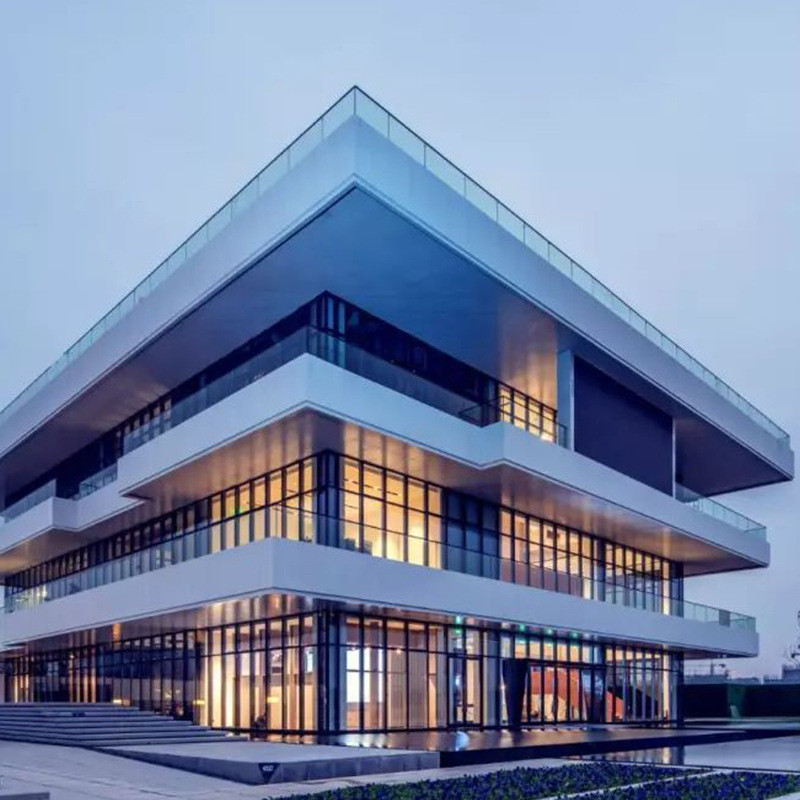 商场办公楼竖明横隐玻璃幕墙框架玻璃幕墙外贸铝合金钢化幕墙