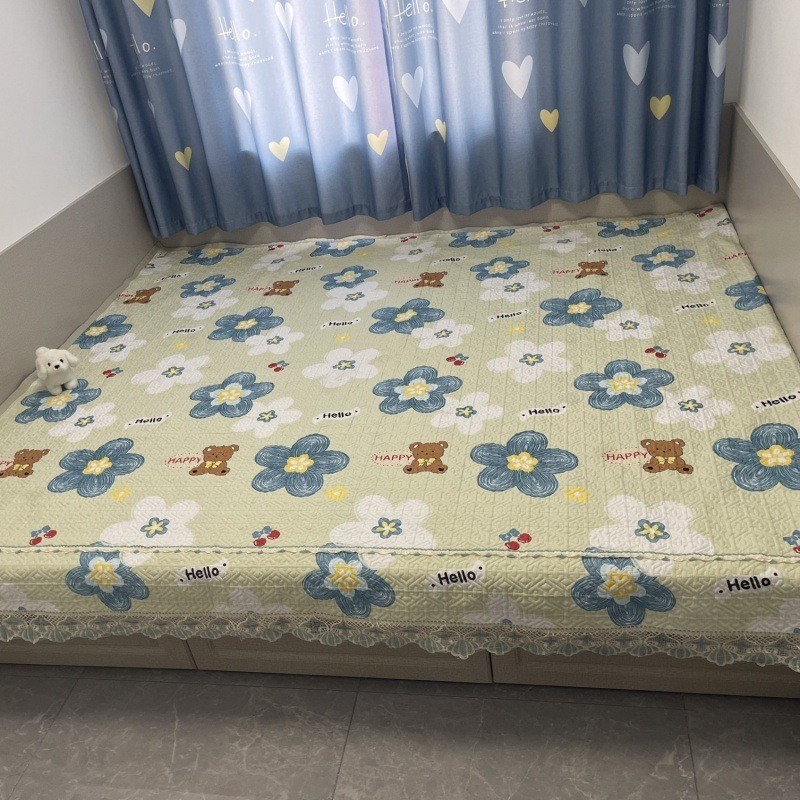 盖盖专用防滑夹棉绗缝床单抗榻榻米床炕罩垫子可机洗四季通用床盖