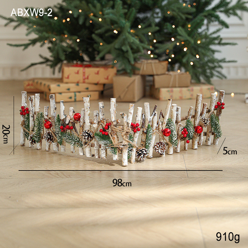 小圣诞热卖围栏栅栏田园风木制桌面场景布置拍摄道具小篱笆