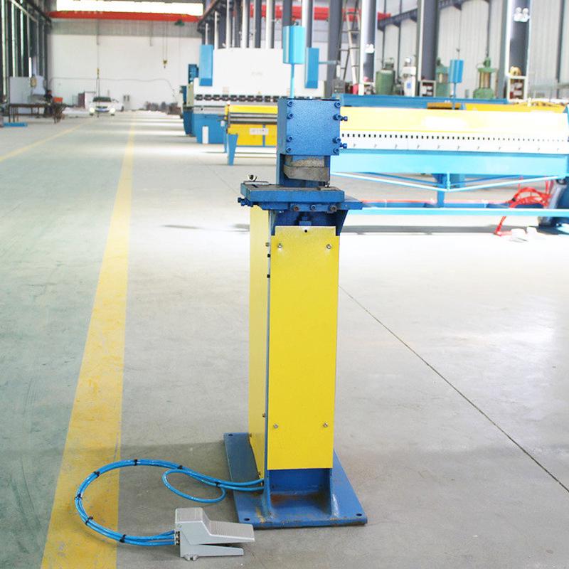 热销气动剪角机气动脚踏切角白铁皮圆弧不锈钢板裁角直销边机工厂