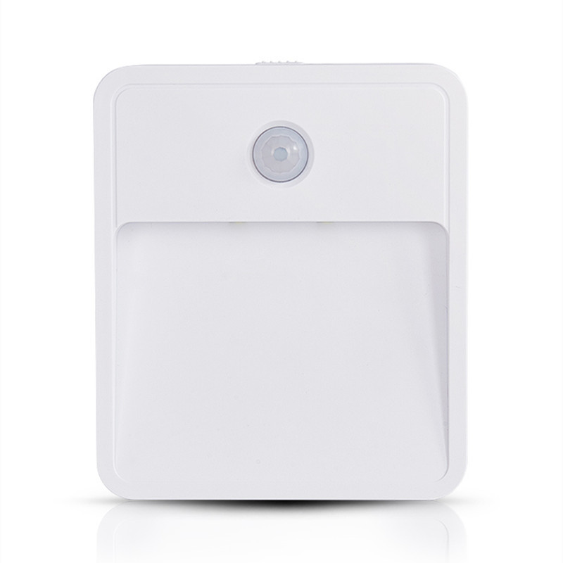 免布线联动感应小夜灯过道楼梯充电式智能人体地脚灯楼梯led壁灯