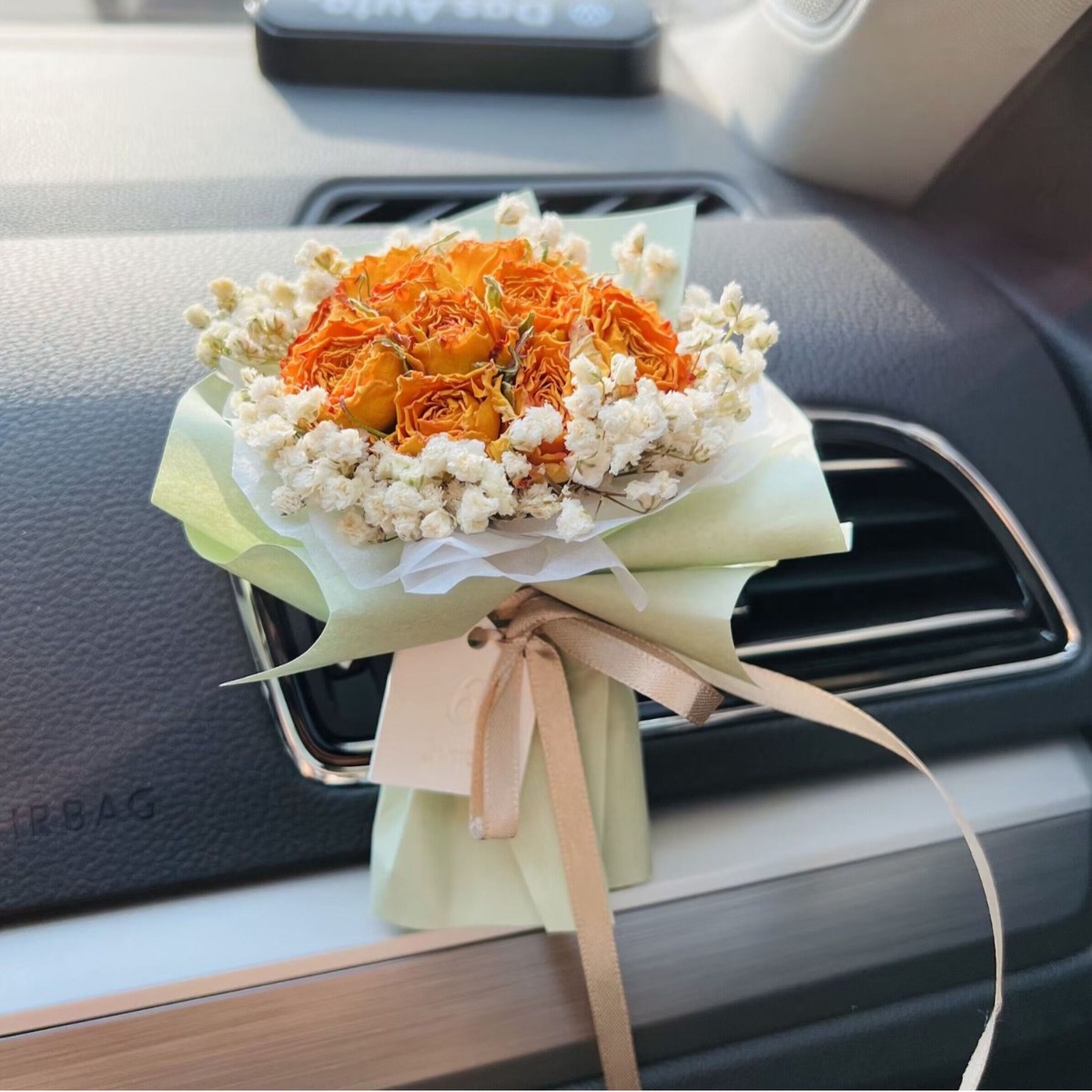 迷你精致干花束玫瑰结婚伴手礼情人节出风口车载夹毕业生日礼物