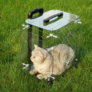猫包外出便携猫咪箱包宠物全透明拉杆箱坐车神器狗狗大容量行李箱