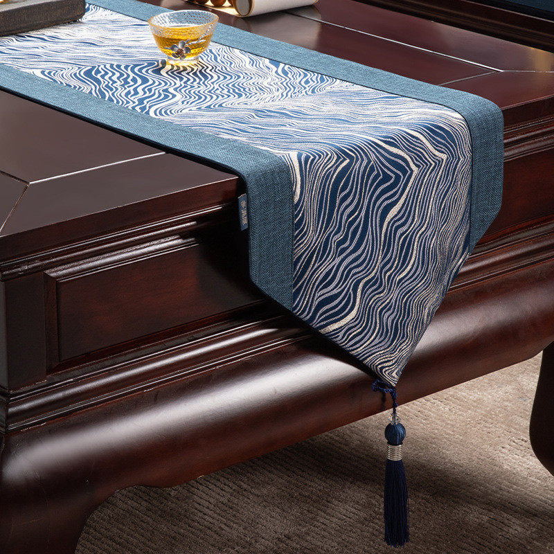 桌旗轻奢用布中式禅意茶桌垫布茶台长条桌布茶旗茶桌专高端新中式