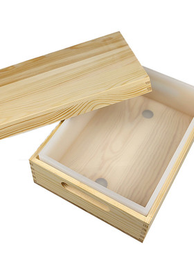 木盒带盖渲染正方形手工冷制皂长方肥皂模具2200ml8000ml硅胶模具