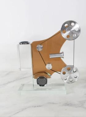 现代意装饰摆件极简复古留声机模型式茶室书房桌面家居装饰品摆件