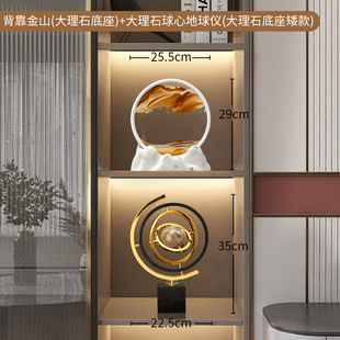 轻奢客厅摆件地球仪高档美式家居金属办公室玄关电视柜工艺装饰品