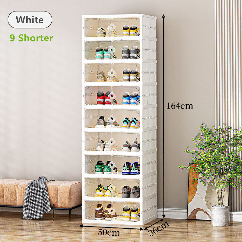 50cm加宽鞋柜家用一体式可折叠鞋盒收纳盒透明塑料鞋架鞋子收纳盒