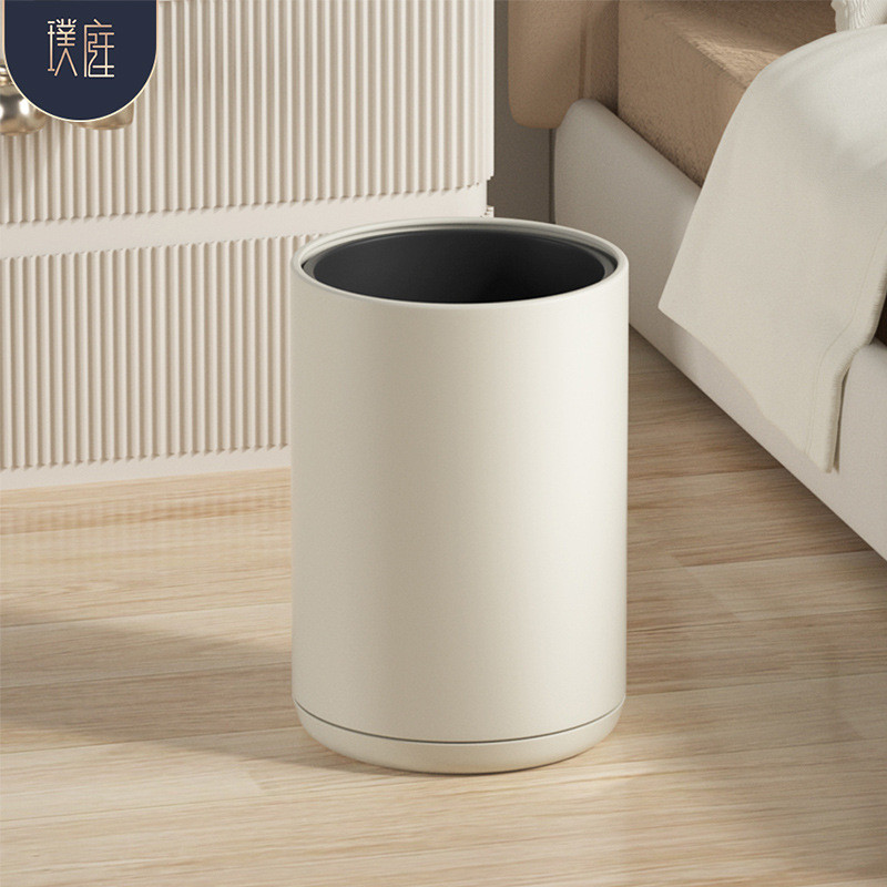 垃圾桶高颜值家用卧室厨房卫生间奶油风双层无盖现代简约商用批发