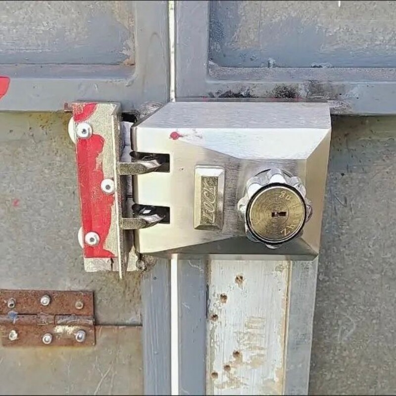 不锈钢防盗铁门推拉大门碰锁门锁老虎锁自动撞锁锁具平移动门