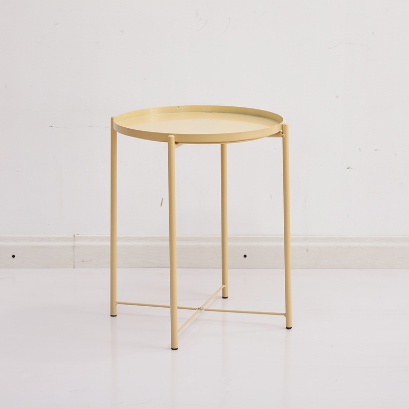 网红现代简约小圆桌小茶几客厅边几沙发边柜迷你创意床头铁艺边桌