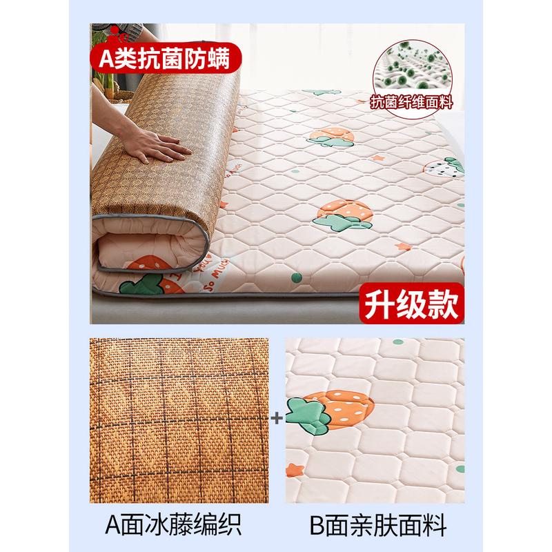 榻榻米夏季冰丝凉席床垫子软垫学生宿舍两用冬夏单人折叠薄款家用