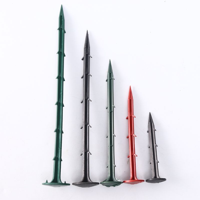 防草布地钉果园大棚地钉地膜钉塑料钉地园艺除草布倒刺钉厂家