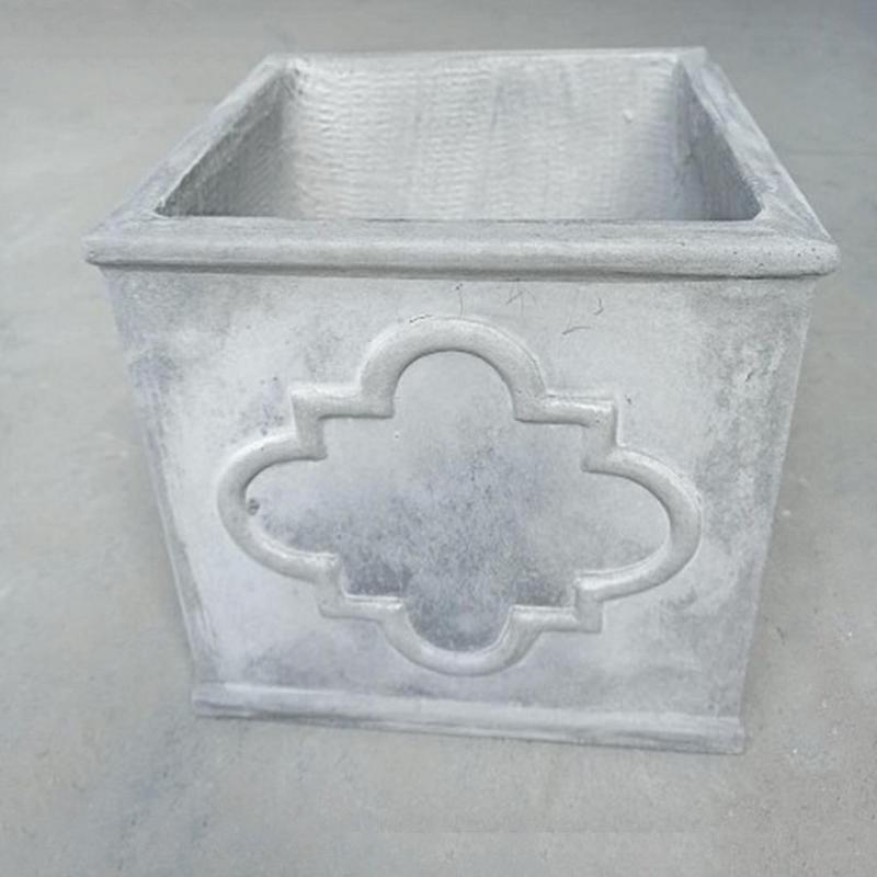 户外大型新款水泥镁正方形花箱/花盆校园露台布置装饰纤维种植槽