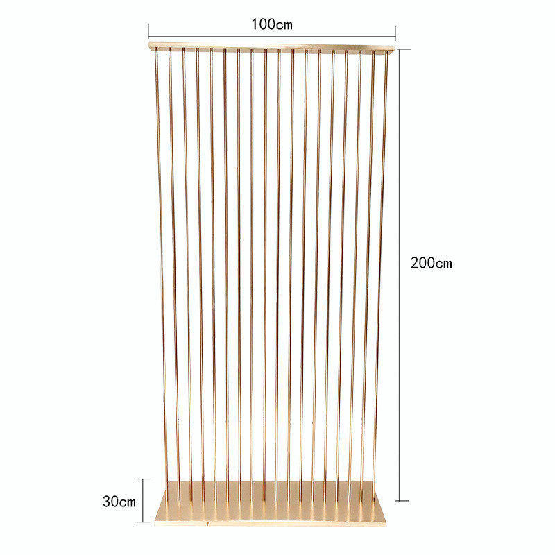 新款背景架道具铁艺屏风婚礼舞台布置金色拱门迎宾区电镀婚庆婚庆