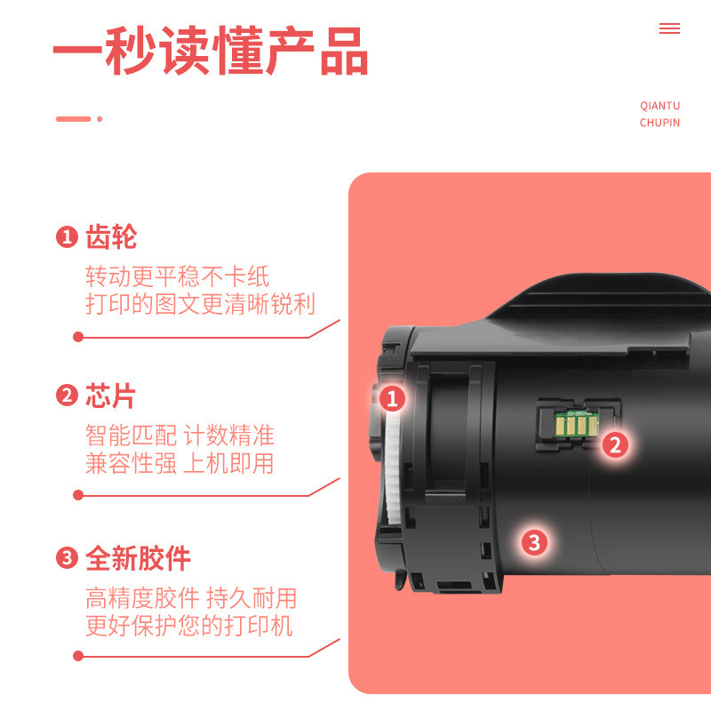 热销适用施乐p455d粉盒m455df墨粉施乐m455打印机墨盒xeroxct2019