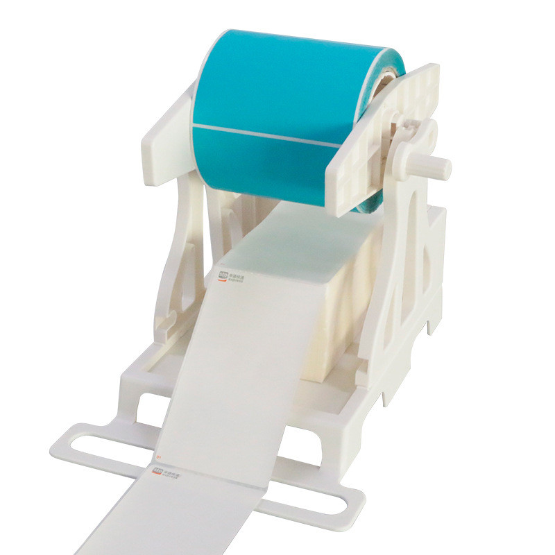 条码打印机支架器水洗唛吊牌外置支架手摇回卷大卷纸通用