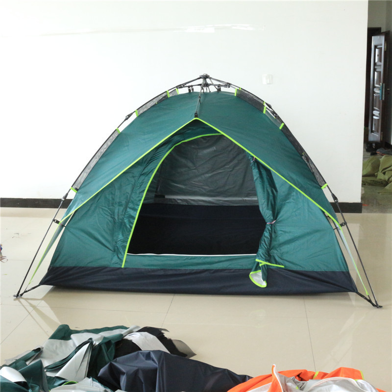 热销厂家直销弹簧旅游帐篷户外自动双层3-4人户外野营帐篷