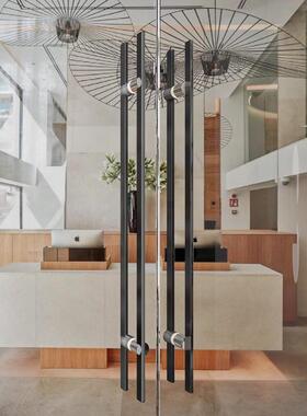 ri0t不锈钢拉手红色木门极简玻璃门把手独特设计极细方管大门方圆