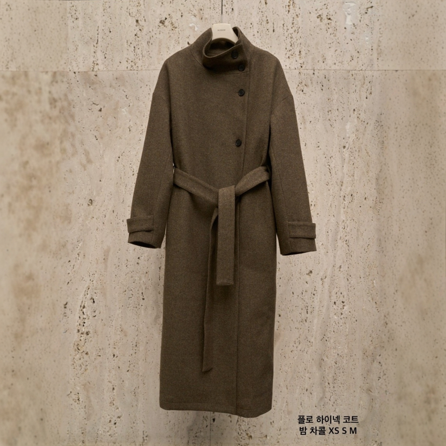 韩国代购高级感灰色毛呢大衣